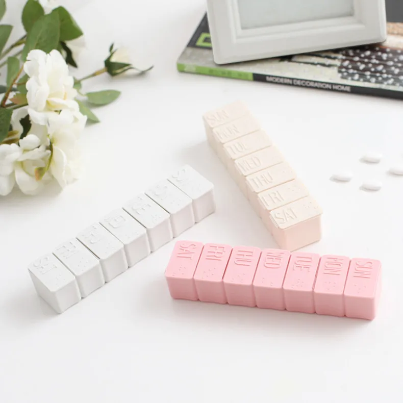 Портативный 7 дней держатель для таблеток Еженедельный медицинский органайзер