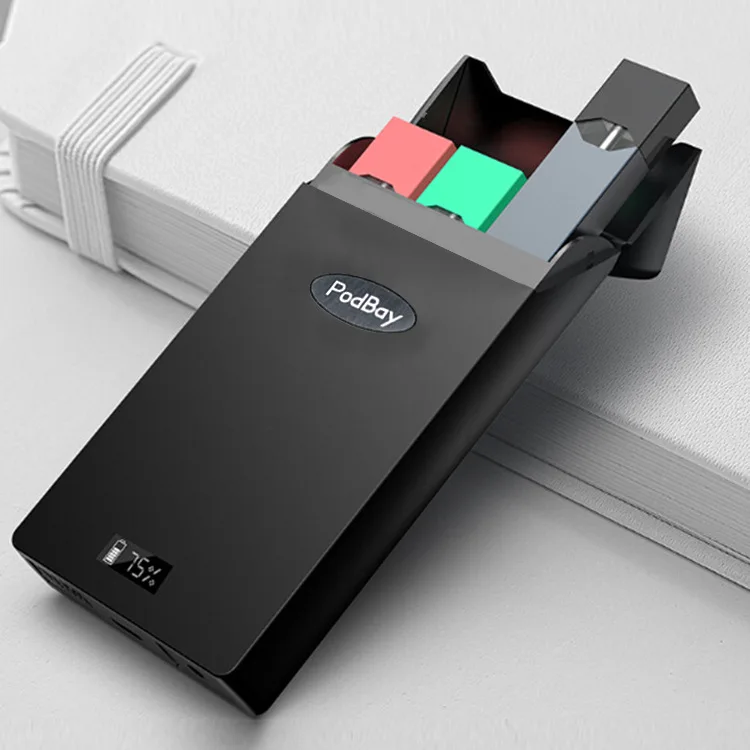 Портативный 1500mah блок зарядного устройства для Juul00 pod зарядный чехол держатель для хранения со светодиодной индикаторной подсветкой подходит Juul vape ручка