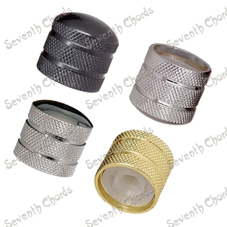 

2 шт Металл купол звук тон Управление ручки с роговыми пуговицами для Электрогитары Замена баса-хром-черный-золотисто-Темно-серого цвета