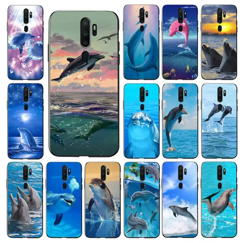 

YNDFCNB sea animal cute dolphin Phone Case for vivo Y91C Y11 17 19 53 81 31 91 for Oppo a9 2020