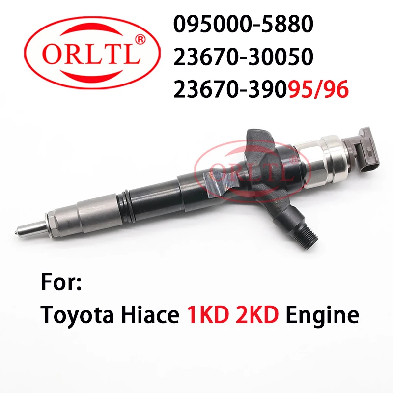 

ORLTL Common Rail Injector 095000-5881, 095000-5880, 9709500-588 For Toyota Hiace Nozzle 23670-30050, 23670-39095 23670-39096