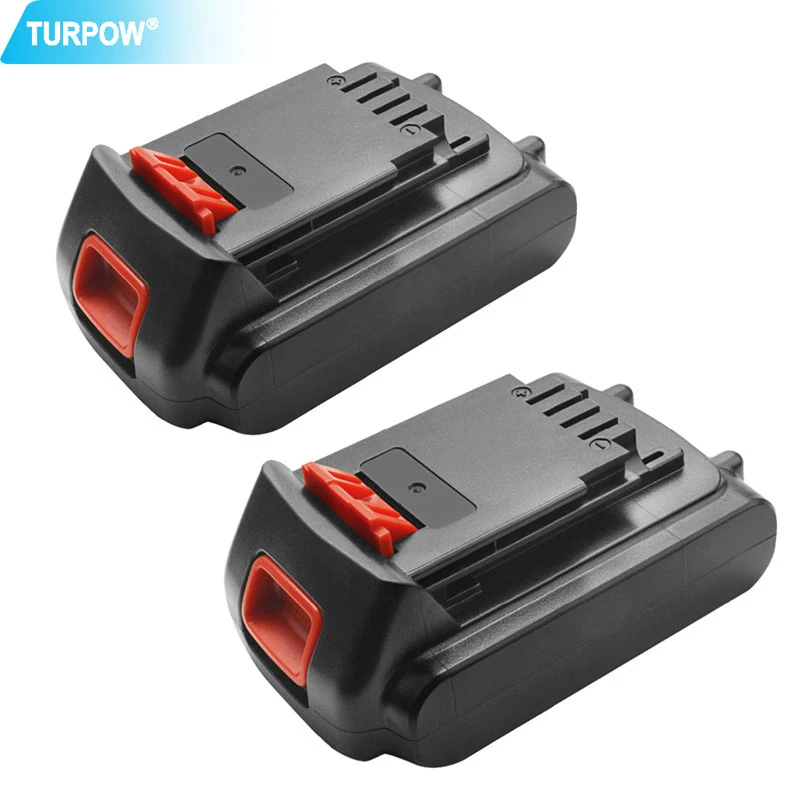 Turpow 18V/20V 3000mAh Li-ion Rechargeable  Replacement Battery For BLACK & DECKER LB20 LBX20 LBXR20 Power Tool Battery
