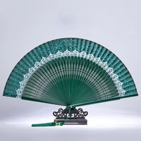 chinese style lace portable silk chinese folding fan bamboo products craft ancient style small gifts womens changeable color