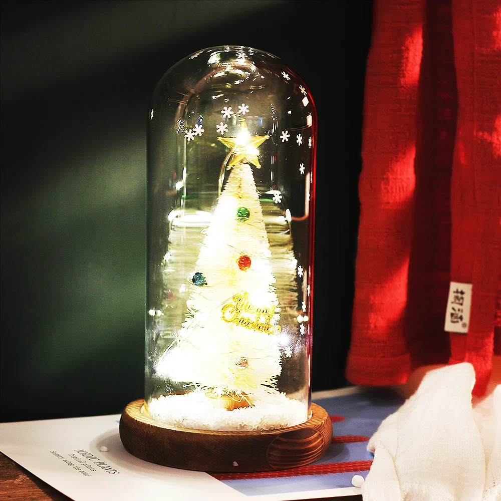 Рождественская елка лось Декор из кедра искусственные цветы в светодиодном