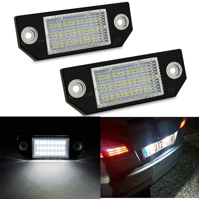 2 шт. светодиодный льные светодиодные лампы для номерного знака 6 Вт 12 В 24 Ода 6000