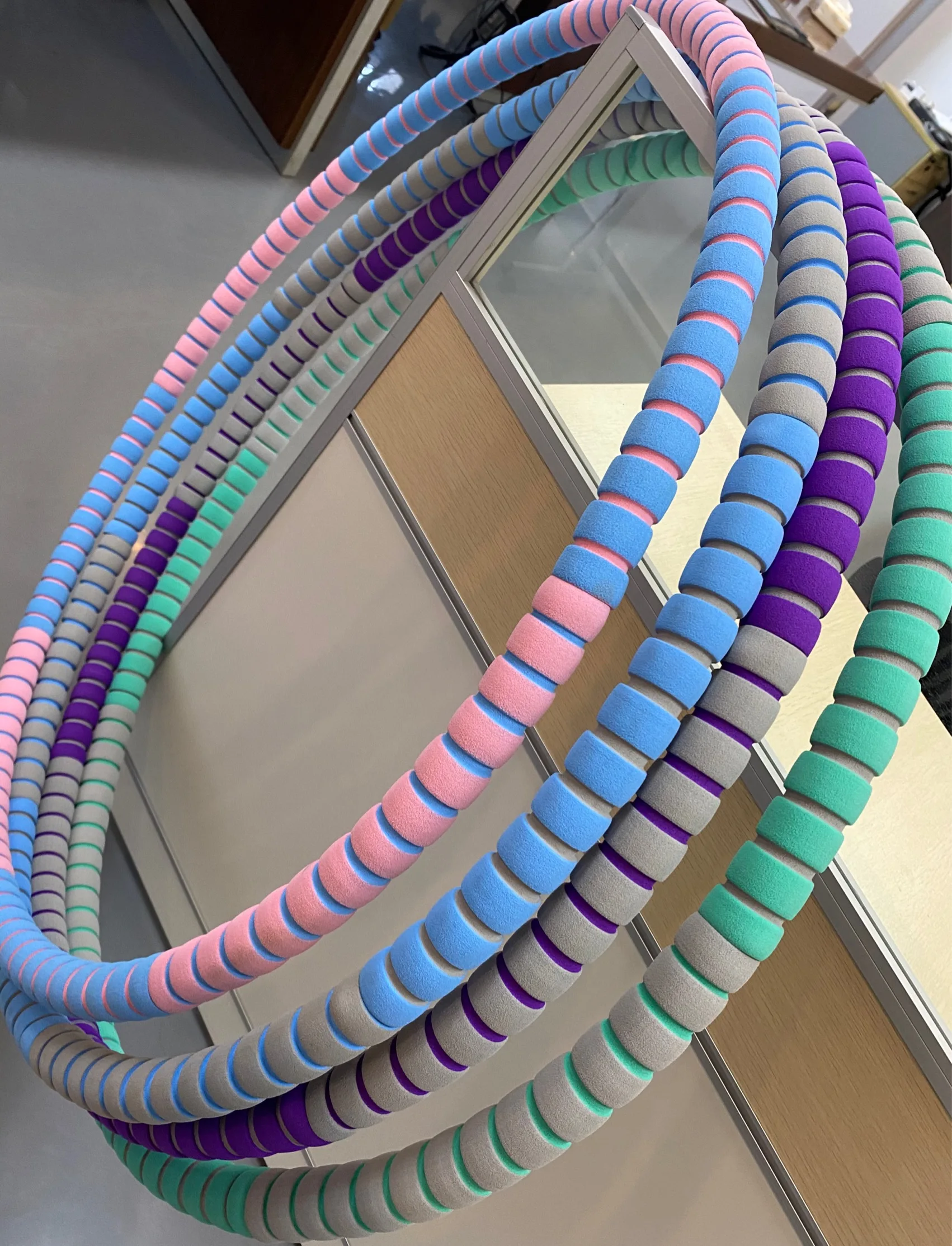 

8-sections Removable Stainless Steel Sport Hoop Fitness Circle Lose Weight Home Exercise Equipment Free Shipping