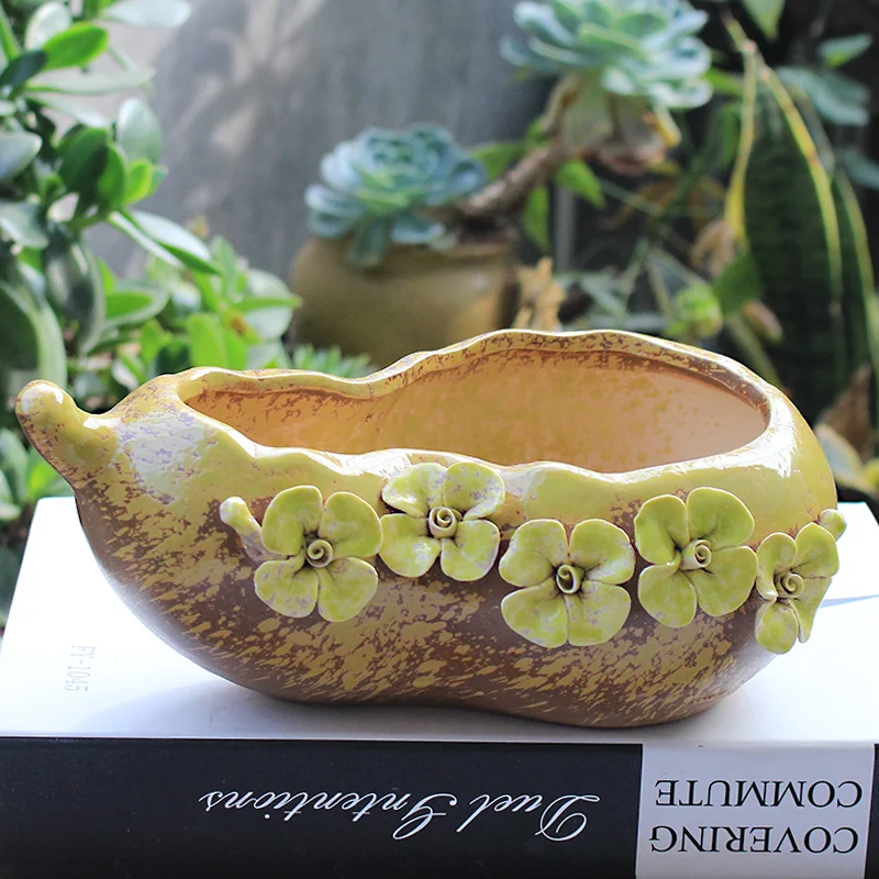 

Ceramic Nordic Flower Pot Simple Modern Desk Flower Pot Indoor Plants Vintage Decoration Doniczki Home Decoration BK50HP