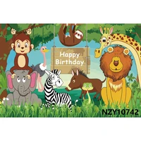 nitree tropical jungle forest wild animal safari party newborn baby shower 1st birthday backdrop vinyl photography background 25