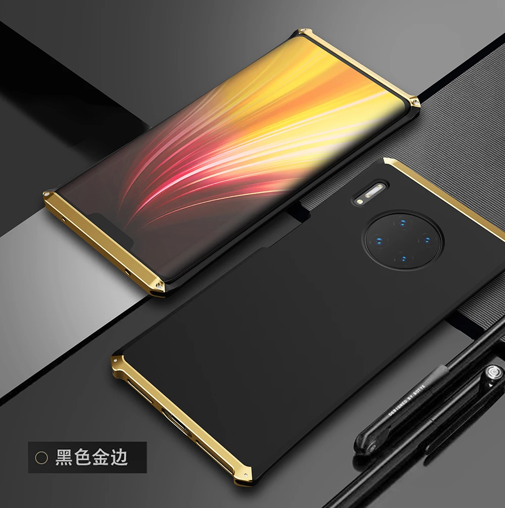 Текстурированный противоударный металлический каркас пластик для huawei P20 P10 Plus алюминиевый сплав p10Plus mate 30 10 Honor V8 V20 бампер с подарком