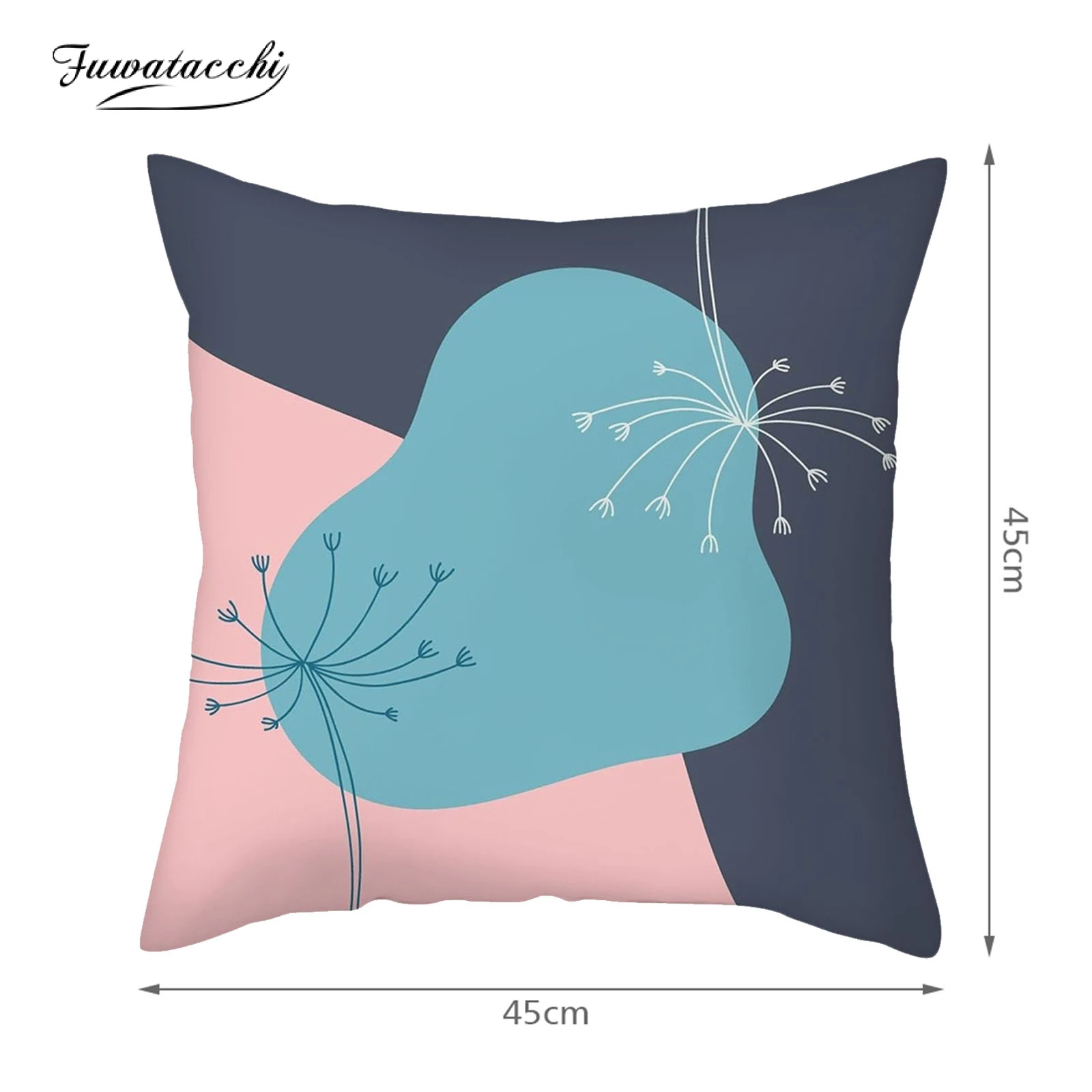 

Fuwatacchi Geometric Abstract Cushion Cover Cartoon Modern Art Brown Throw Pillow Cover Decorative Pillows For Home Decoration