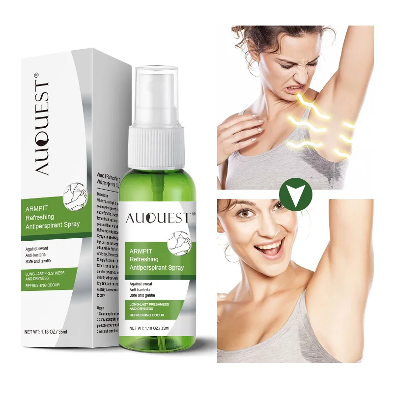 

Auquest Underarm Refreshing Antiperspirant Spray Deodorant Sweat Body Odor Removal Underarm Odor Lasting Aroma Unisex Body Care