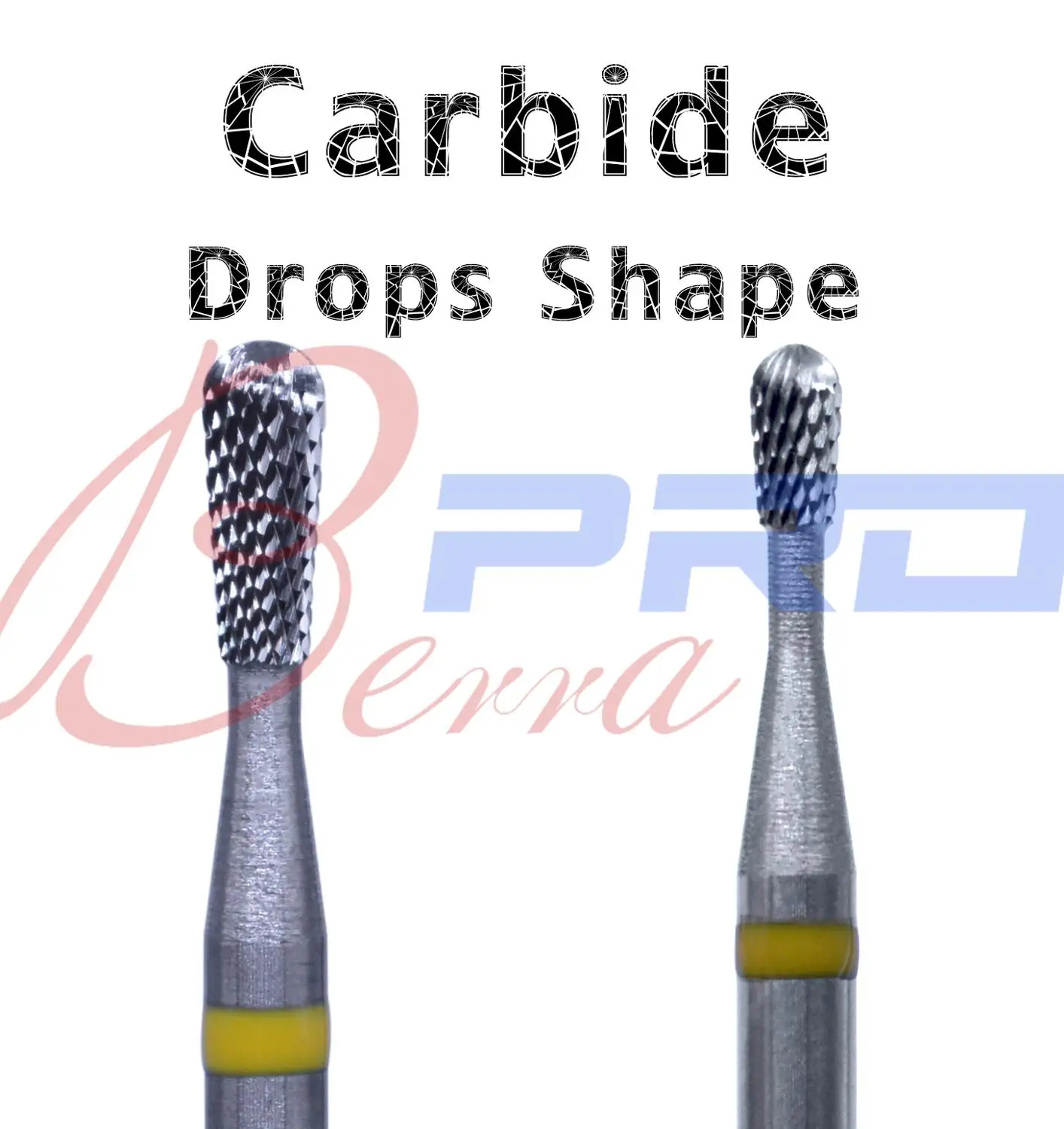 

Proberra Tungsten Carbide pear shape Nail Art Drill Bits Cuticle Milling Cutter Nail Files For Manicure Accessories Polish Tools