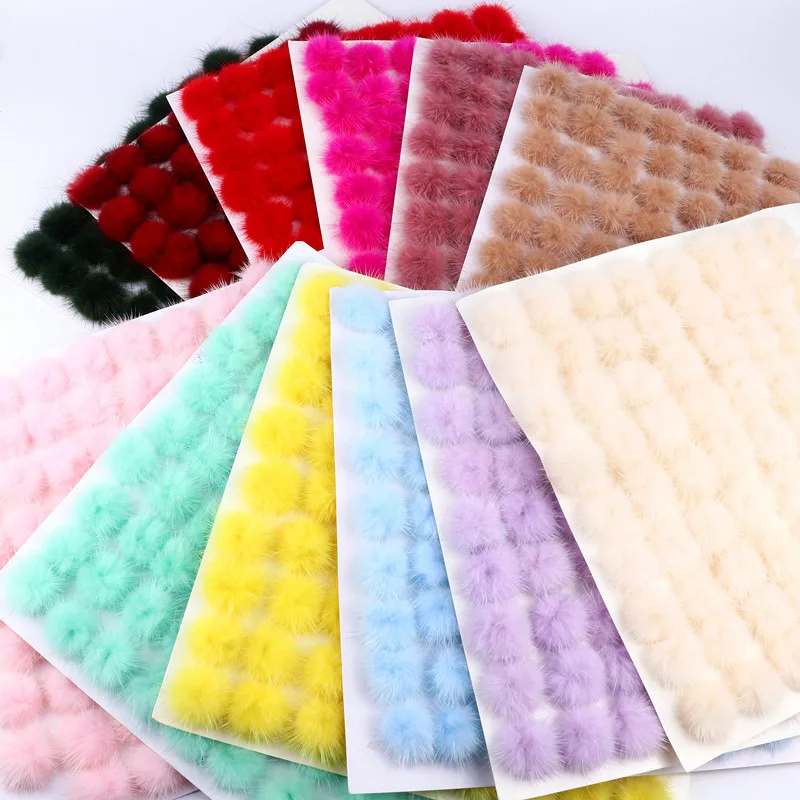 Помпоны из натурального меха норки 25 мм 30 40 | Дом и сад