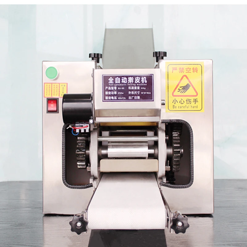 Verkaufen 220V Kommerziellen Knödel Wrapper Maschine Roll Pressen Wan-Tan Pi Machen Maker Pasta Verarbeitung Runden Platz Flakes Moulding