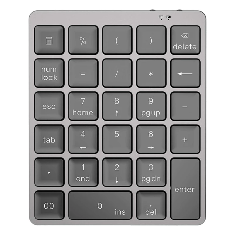 N960 Bluetooth клавиатура Алюминий 28 клавишная зарядка через USB ультра тонкий