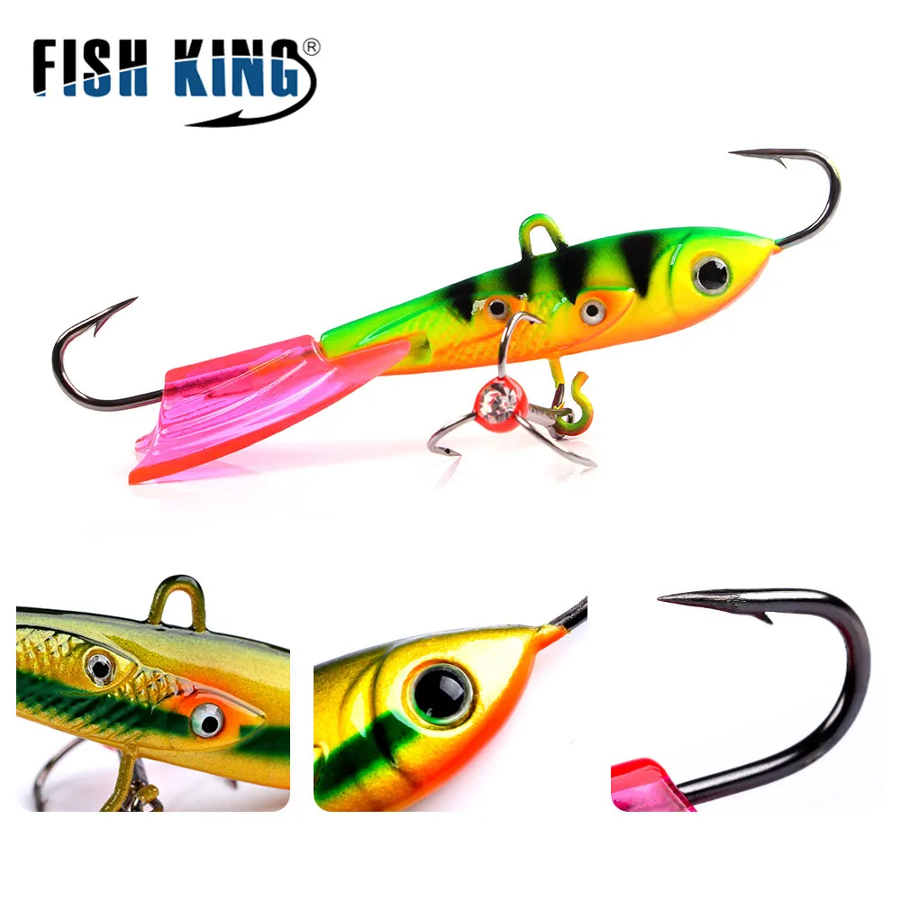 FISH KING 1PC Winter Fishing Lure Ice Jig Bait 6.3cm/8.5cm 10g/20g Carp hooks Lead Hard Pesca Tackle | Спорт и развлечения