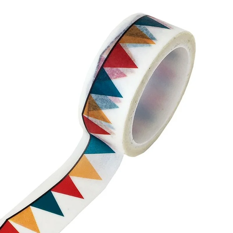 

Colorful Flag Paper Washi Tape DIY Scrapbooking Reversed Triangle Shape Diary Notebook Children Students Book Decoration Sticker