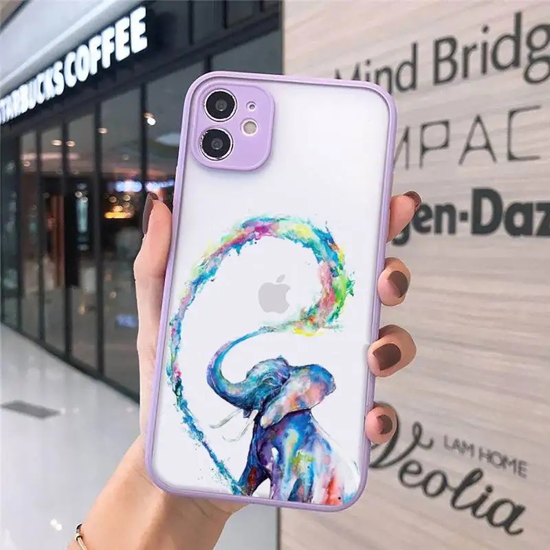 

Elephant Girl art design luxury Phone Case cover matte transparent For iphone 7 8 11 12 plus mini x xs xr pro max cover