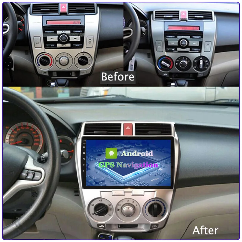 Автомобильная магнитола на Android 10 1 дюйма для Honda CITY 2011 2012 2013 2014 -2016 GPS сенсорный