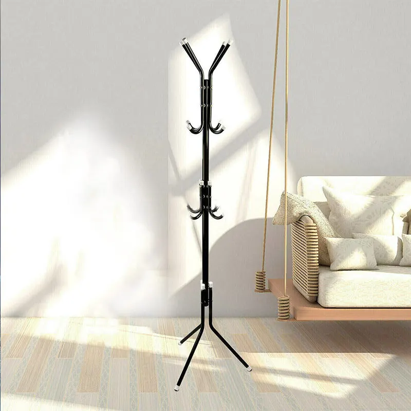 

Coat Rack Hat Stand Tree Clothes Hanger Umbrella Holder Metal Organizer for Room New