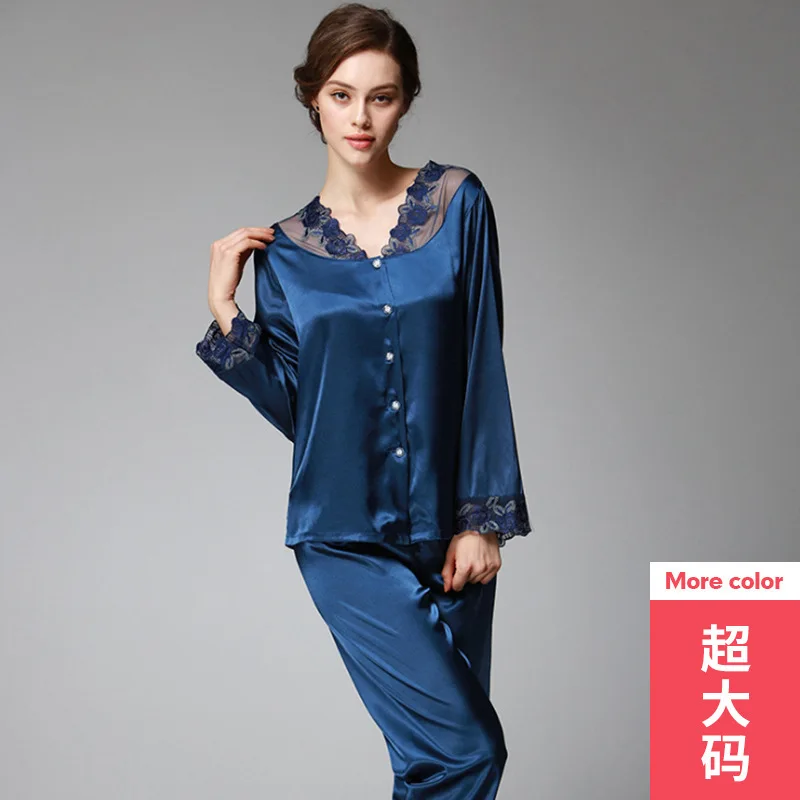 

HAOOHU 2020 winter women's pajamas home suits large size fashion casual solid v-neck long sleeve loose pants 2-pc set sleepwear