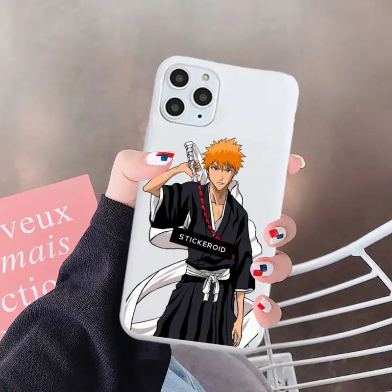 

Bleach Japanese Anime pattern high quality luxury Phone Case Candy Color for iPhone 6 7 8 11 12 s mini pro X XS XR MAX Plus