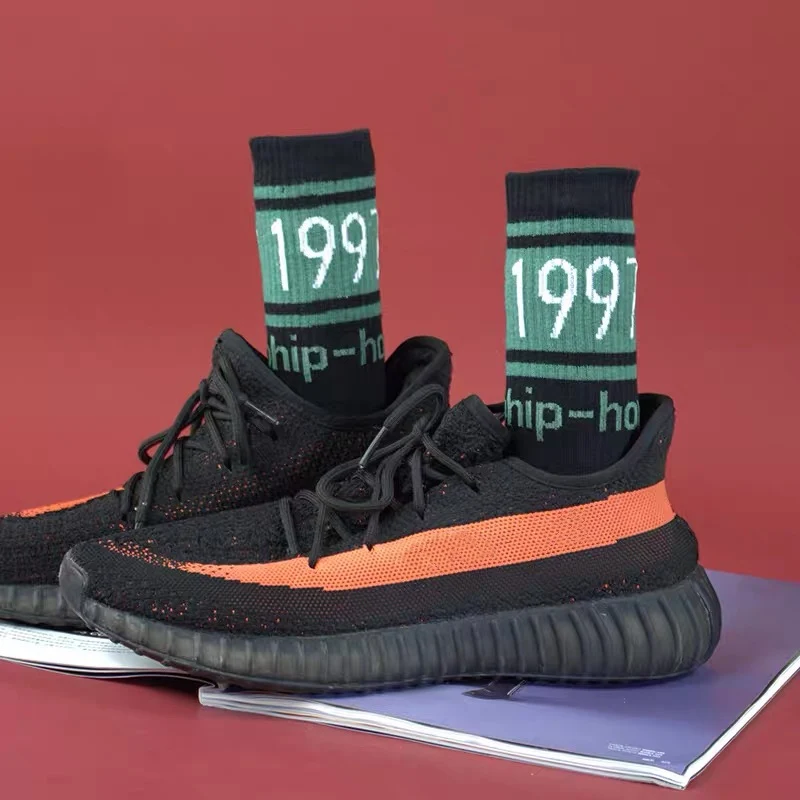 Носки мужские хлопковые модные спортивные уличные в стиле хип-хоп с надписью для