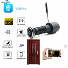 V380 видео аудио 1080P HD H.264 P2P 1,78 мм Рыбий глаз объектив CCTV безопасности глазок двери глаз Wifi дверной глазок камера TF слот для карты