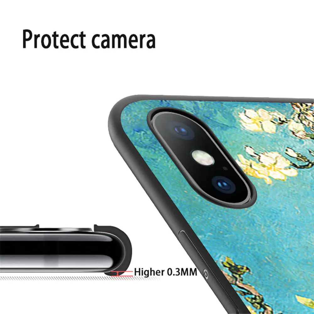 Coque Almond Branches In Bloom Soft Silicone Phone Case for iPhone 11 Pro Max X 5S 6 6S XR XS 7 8 Plus Cover | Мобильные телефоны и