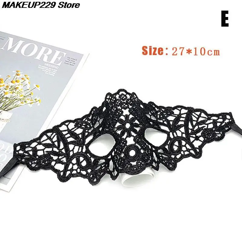 1PC Fashion Mask Sexy Black Lace Hollow Goggles Nightclub Queen Female Sex Lingerie Cutout Eye Masks for Masquerade - купить по