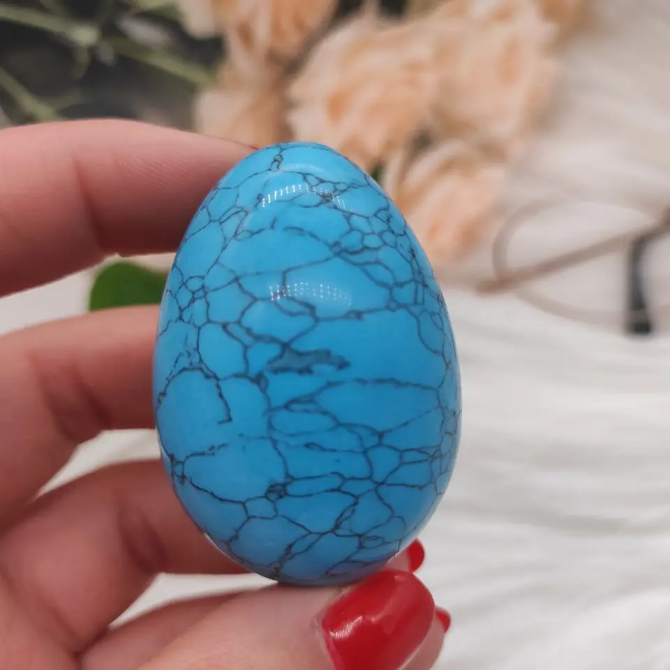 

1pcs Natural Crystal Stone Turquoise White turquoise And Malachite1 pcs Yoni Jade Eggs Women Vaginal Healthcare Stone