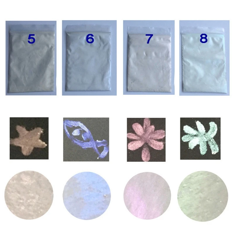 

P15F Natural Mineral Mica Powder Epoxy Resin Color Pigment Dye Set 32 Color Cosmetic Grade Mica Powder Makeup Lip Soap Making