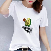 new products funny painted avocado series women t shirts lightweight comfort cartoon female teeshirts summer top gifts for girl