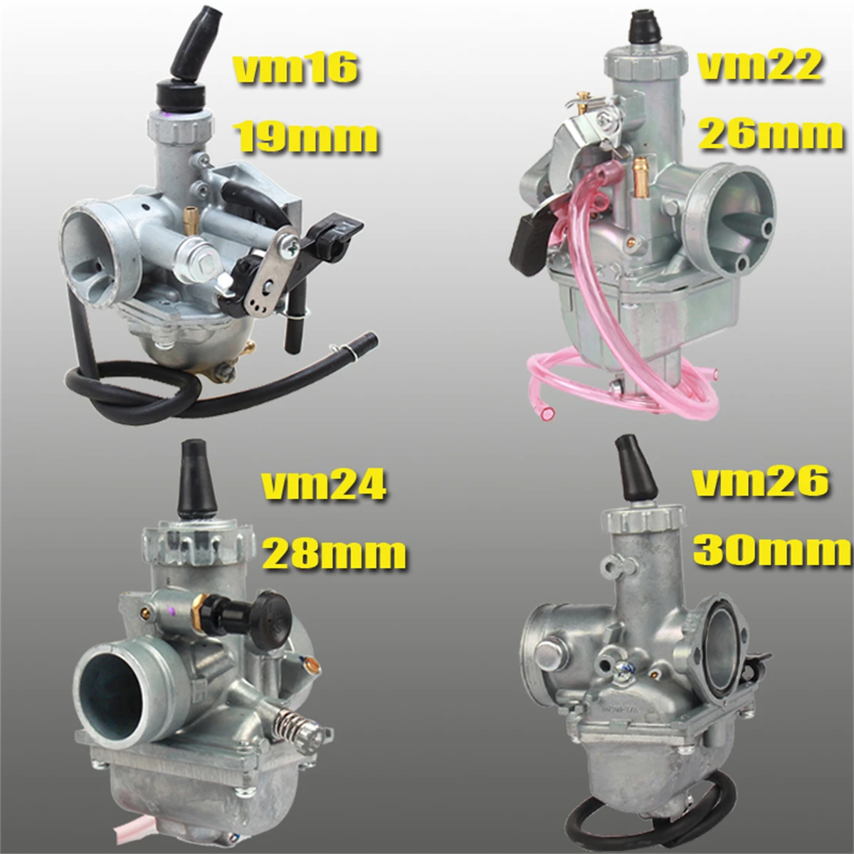 

Mikuni VM16 VM22 VM24 VM26 Carburetor 19mm 26mm 28mm 30mm Carb For Honda For Yamaha 110cc-250cc Dirt Pit Bike ATV