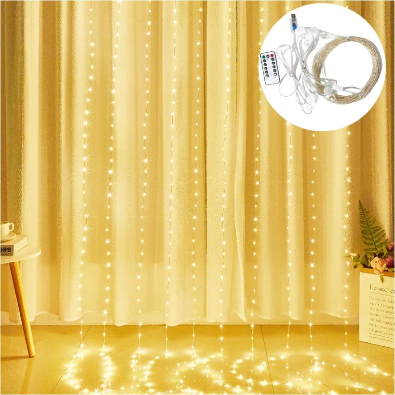 

СВЕТОДИОДНАЯ Гирлянда-занавеска с USB, 6 х3 м, 3 х3 м