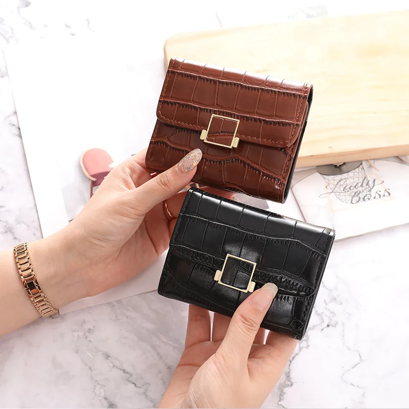 

Women Retro Card Holder 2021 New Buckle Wallet Multi-function Driver's License Business Card Holder Credit Organ Card Holder