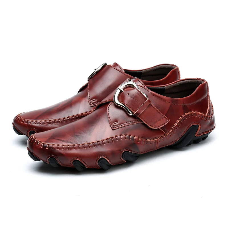 

Luxury Men Loafers Fashion Formal Men Breathable Business Shoes Genuine Leather Casual wedding Office Casual Men Slip Shoes