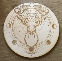 10pcs deer moon phase crystal grid altar decoration