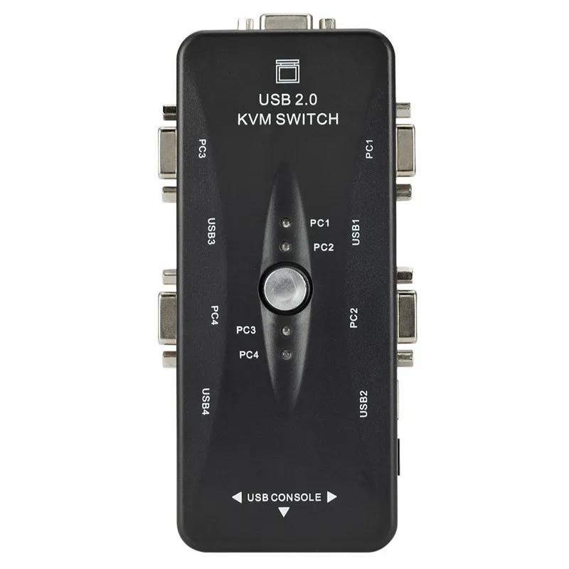 Один на четыре порта USB2.0 KVM Switch OEM Автоматическая функция мониторинга Поддержка