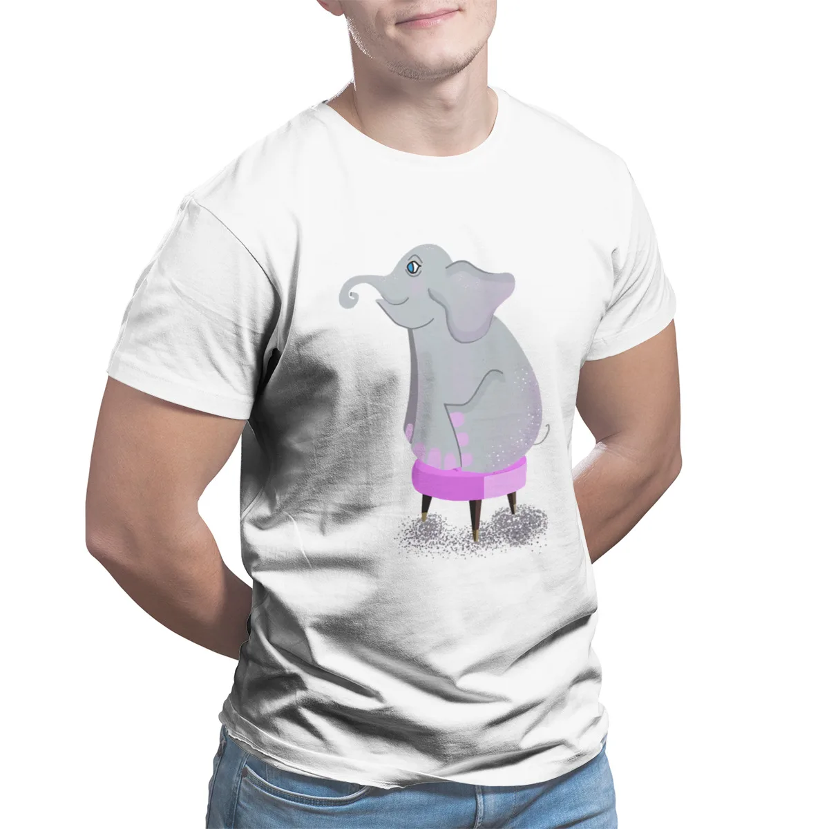 

Men's T-shirt Resting Elephant Streetwear Export quality to USA Cool T-shirts 75552