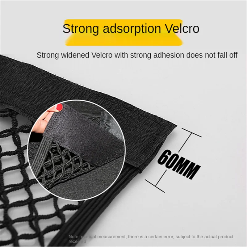 

Two Pieces Car Velcro Net Pocket Trunk Storage Oxford Furnishings Fixed Net Universal Interior Supplies Black