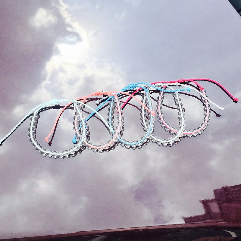 Женские браслеты из натурального камня летние ручной работы с бусинами