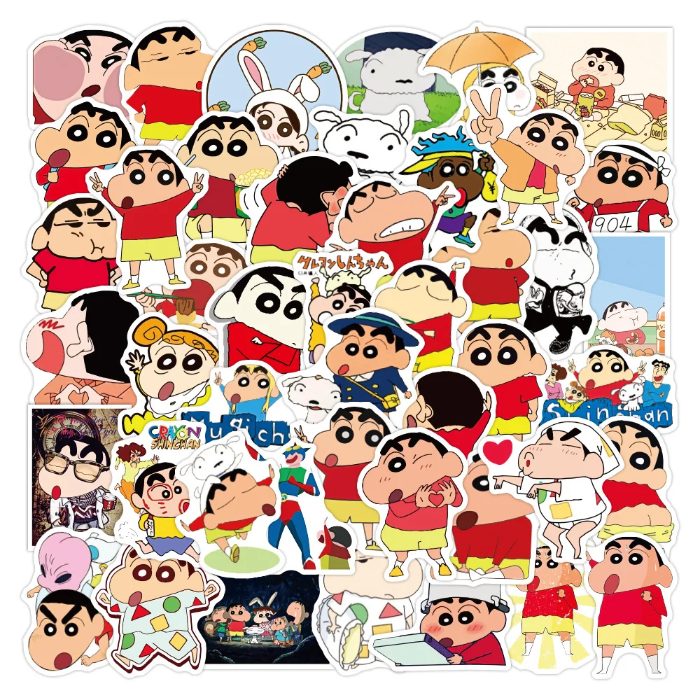 52 шт. Аниме Crayon Shin Chan персональные граффити Наклейки Скейтборд ноутбук