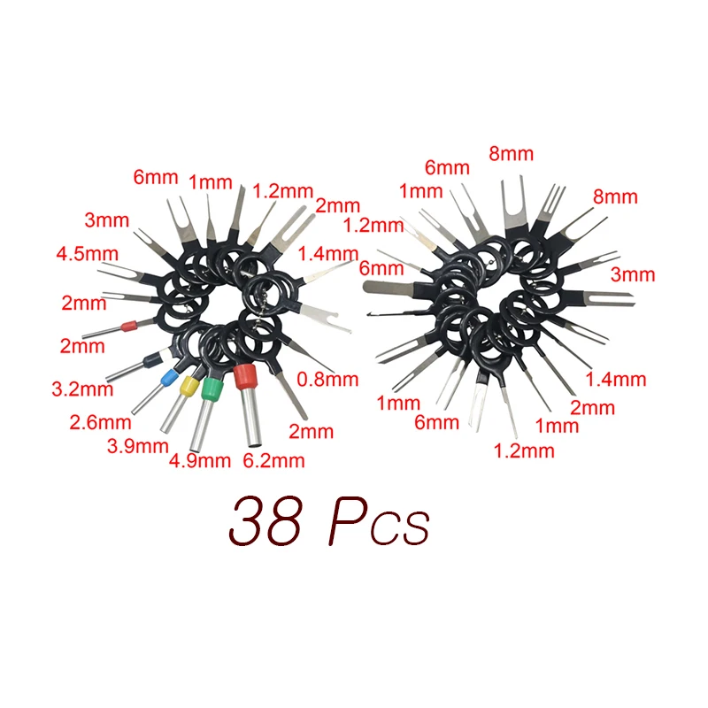 38 шт. инструмент для удаления клемм автомобильной вилки шпильки провода иглы