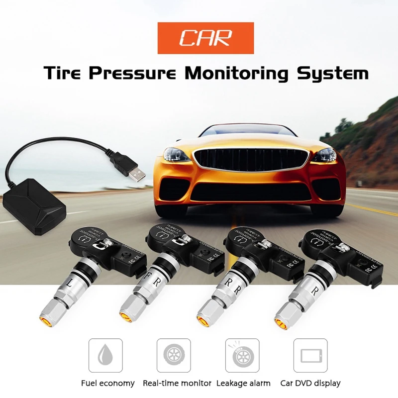 USB TPMS Built-in Tire Pressure Monitor Android Navigation Monitoring Alarm System Wireless Transmission | Автомобили и мотоциклы
