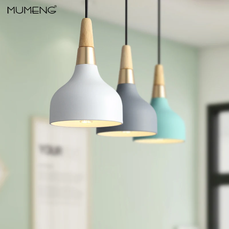 

Mumeng Light Luxury Nordic LED Ceiling Lamp New Macaron Restaurant Ironwork Chandelier Living Room Bedroom Pendent Indoor Light