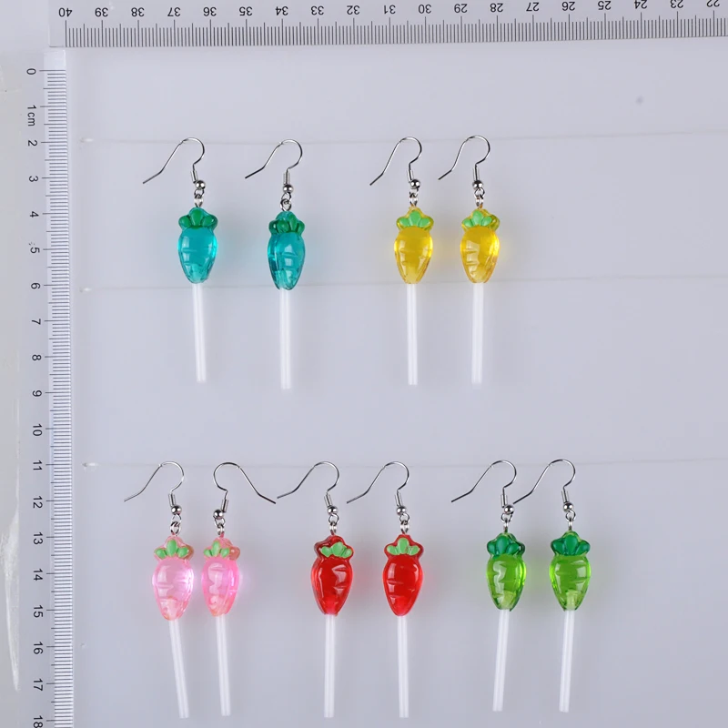 Серьги-леденцы женские из смолы серьги-подвески в форме капли