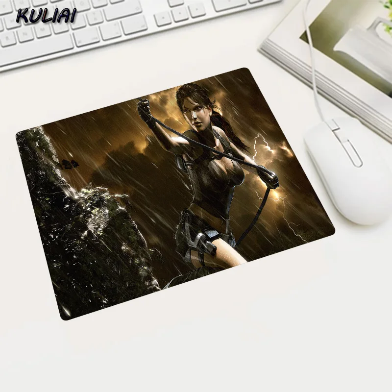 XGZ резиновые игровые обои Коврик для мыши 22X18 25X20 29X25 см нескользящий плеер Tomb Raider