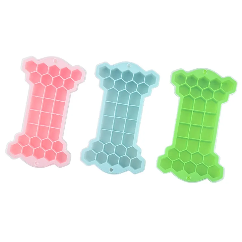 

30 Grids Square Honeycomb Ice Cube Trays with Removable Lids Silica Gel Ice Cube Mold BPA Free