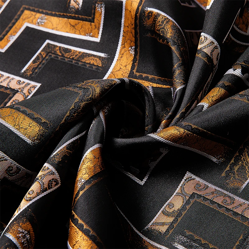 Модные мужские шарф золото жаккардовый клетчатый шелк Сезон осень-зима